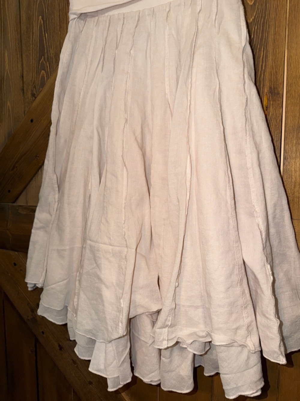 Lapis beige Tiered Circle Skirt size M - Picture 2 of 5